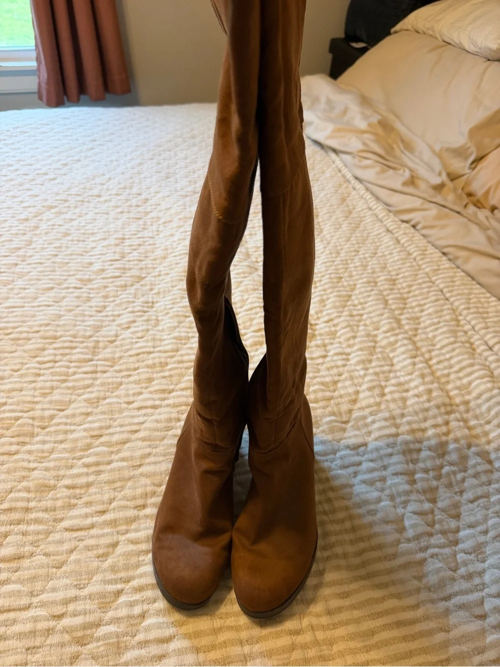 Classic Tall Brown Block-Heel Women’s Boots